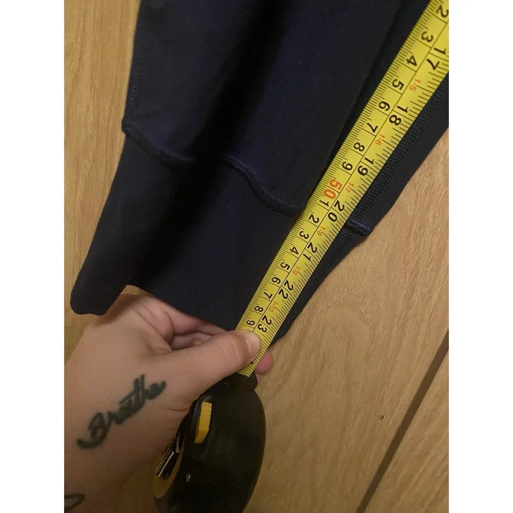 Lululemon Align High Rise Joggers Navy Crop Side Pocket Cuffed Women's Size 8 23